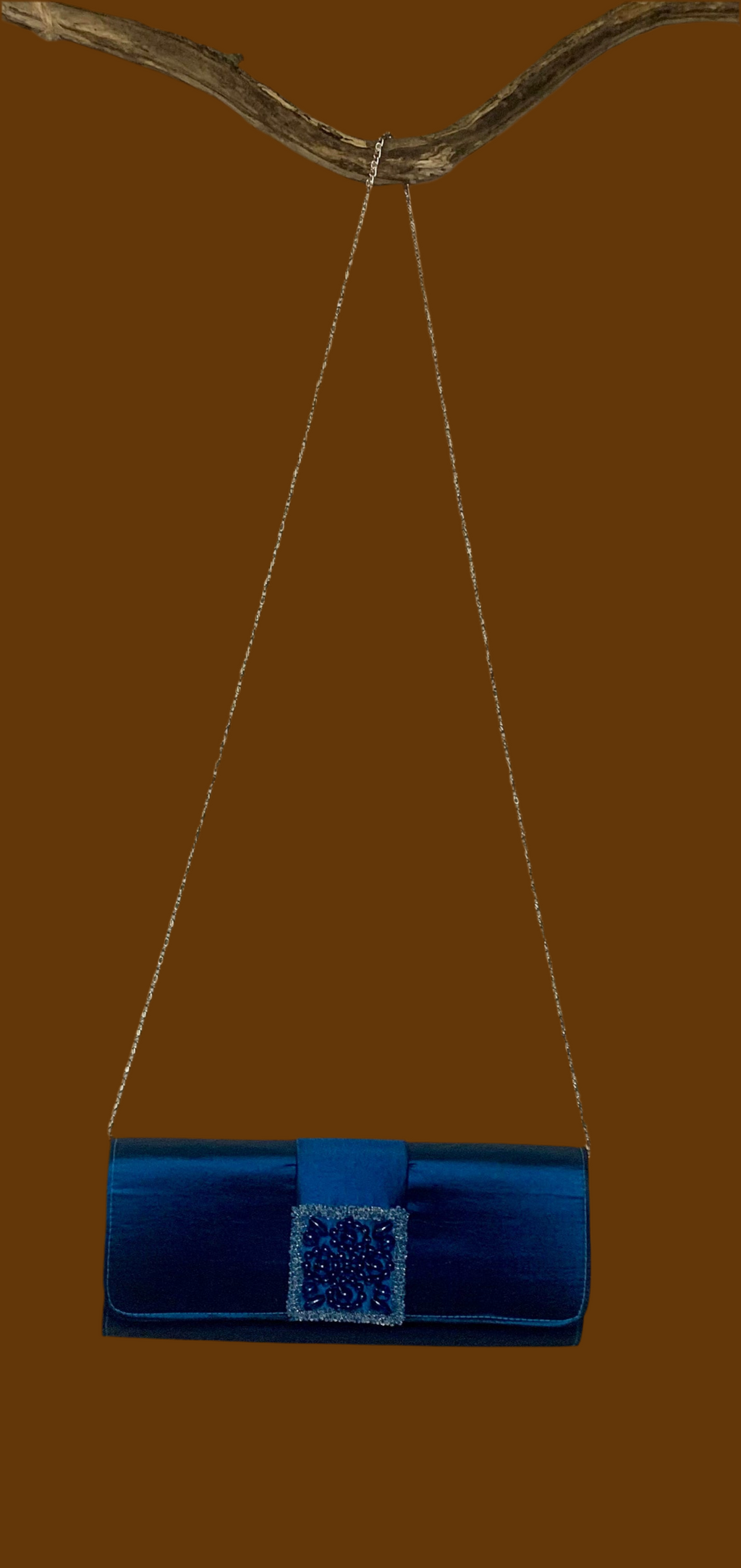 Sac pochette bleu