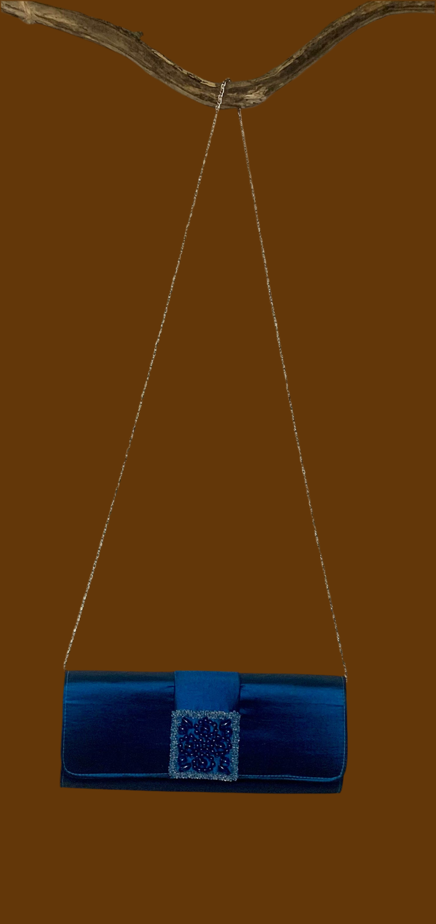 Sac pochette bleu
