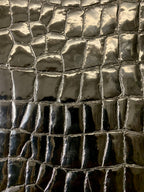 Sac à main noir effet croco vernis
