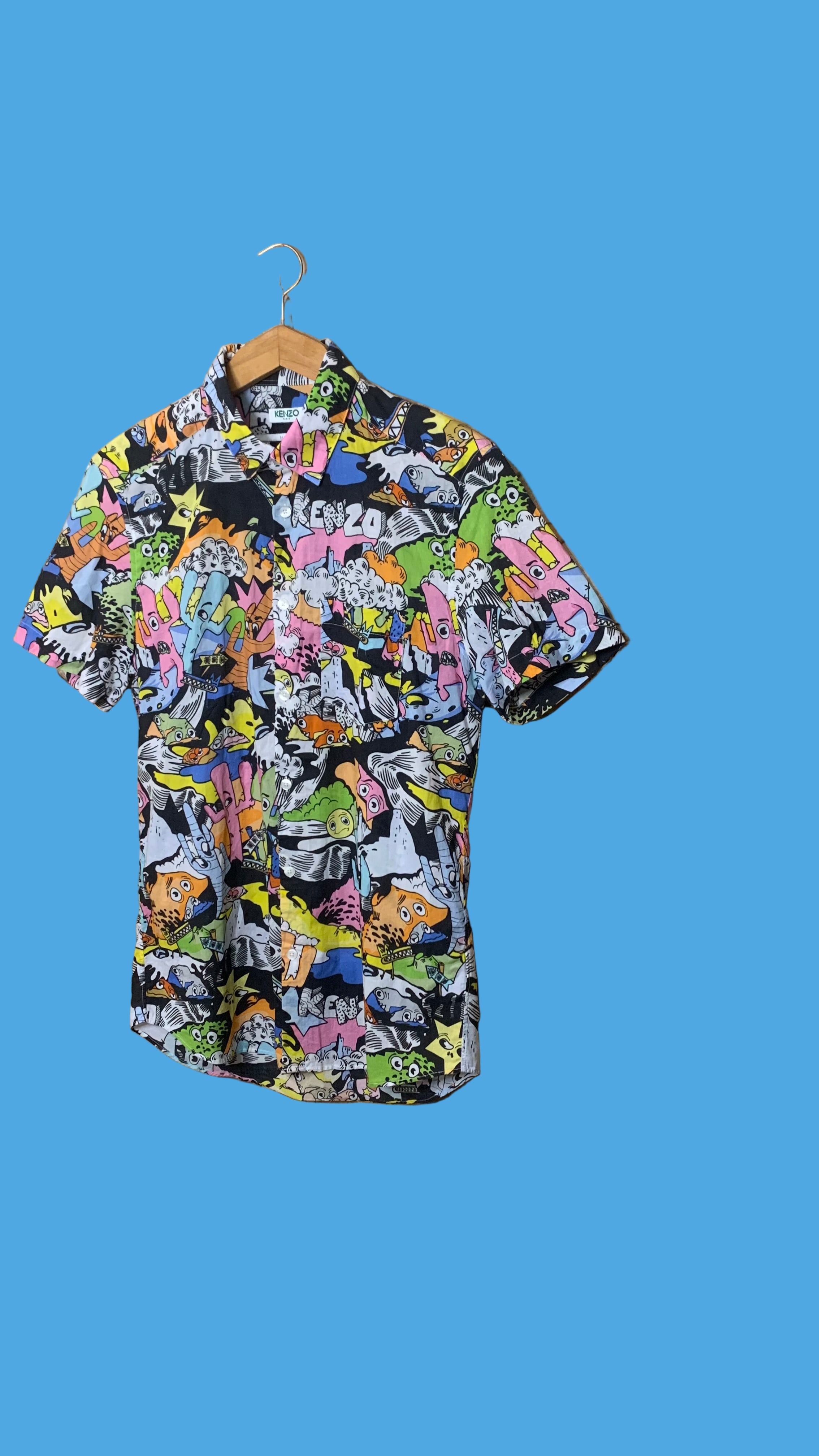 Chemise Kenzo – Slim Fit, imprimé pop multicolore