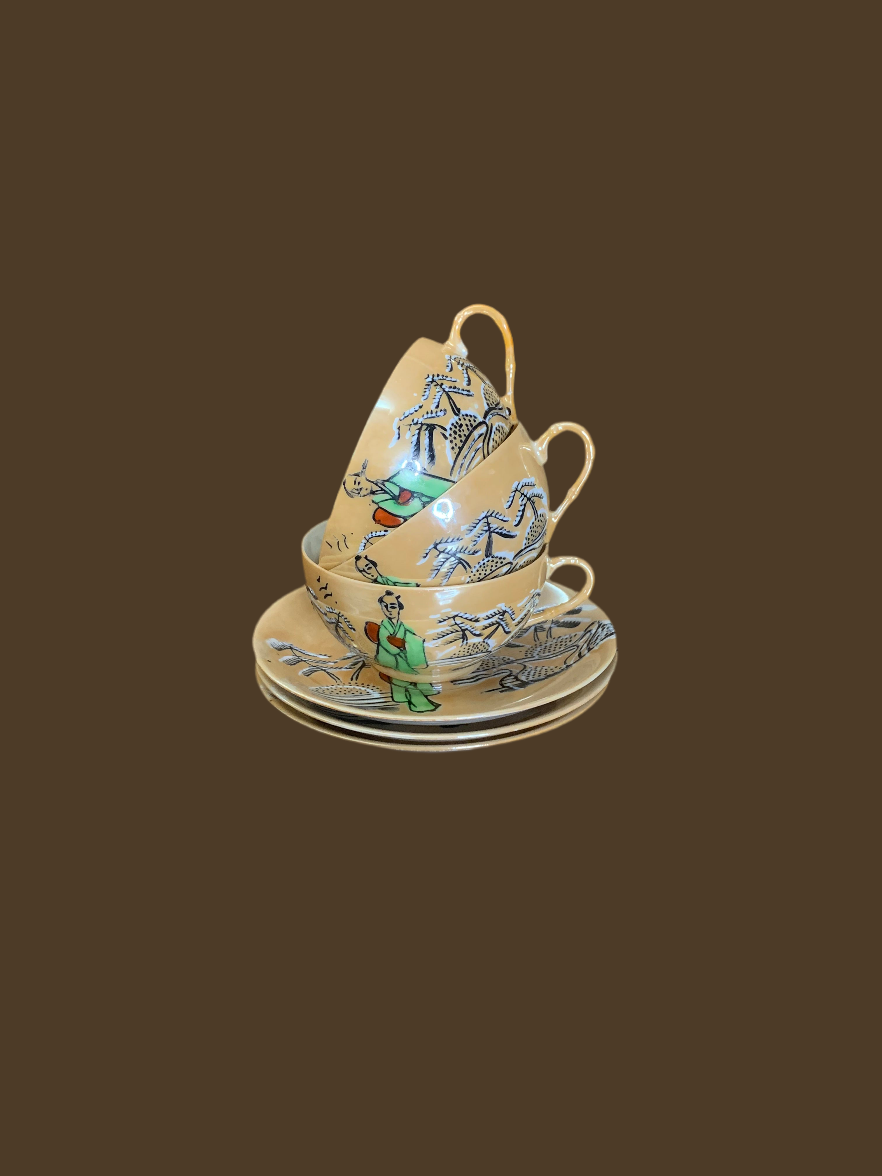 Lot de 3 tasses à thé - porcelaine japonaises