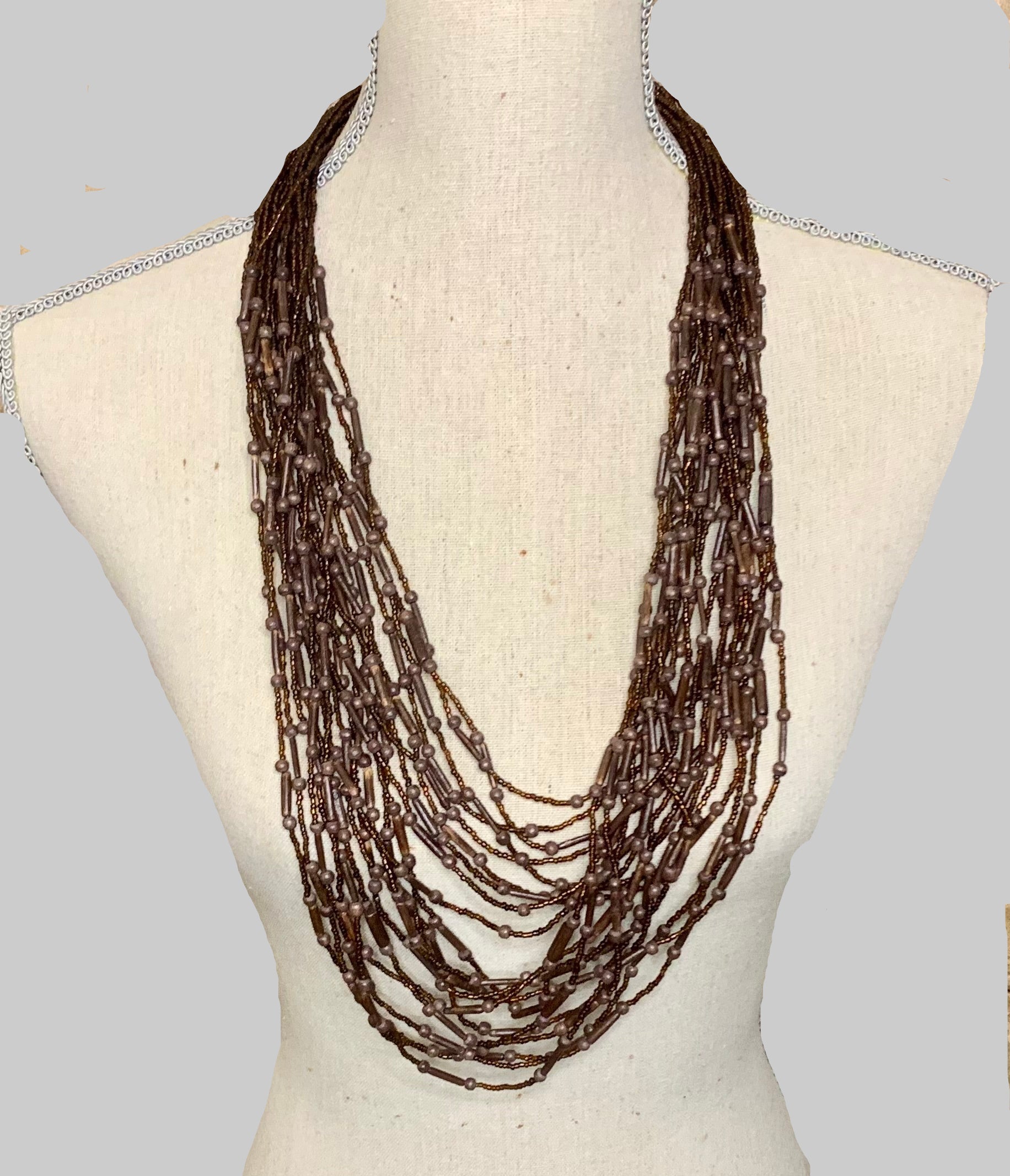 Collier ethnique multi rangs