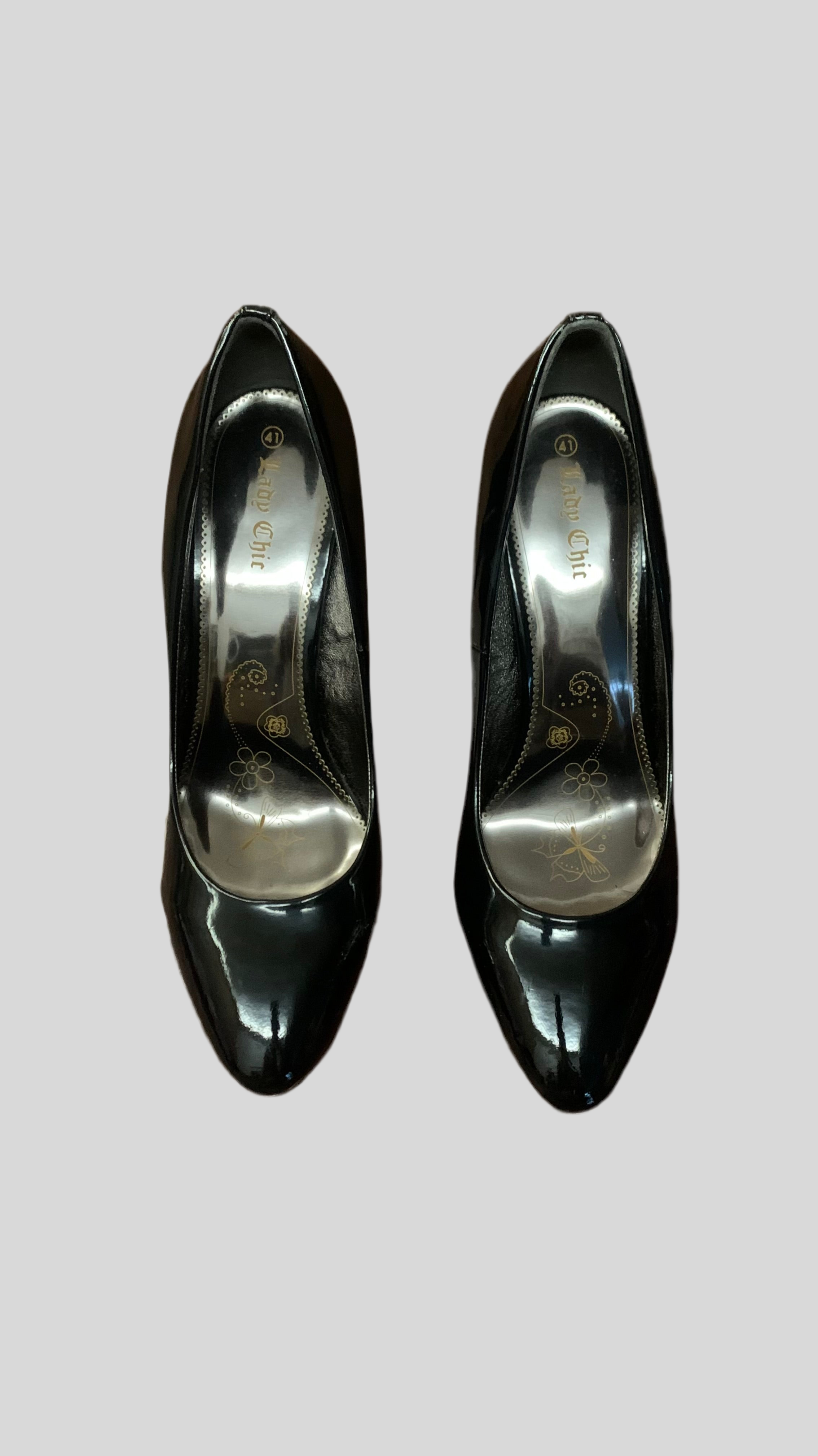 Escarpins vernis noirs – Lady Chic