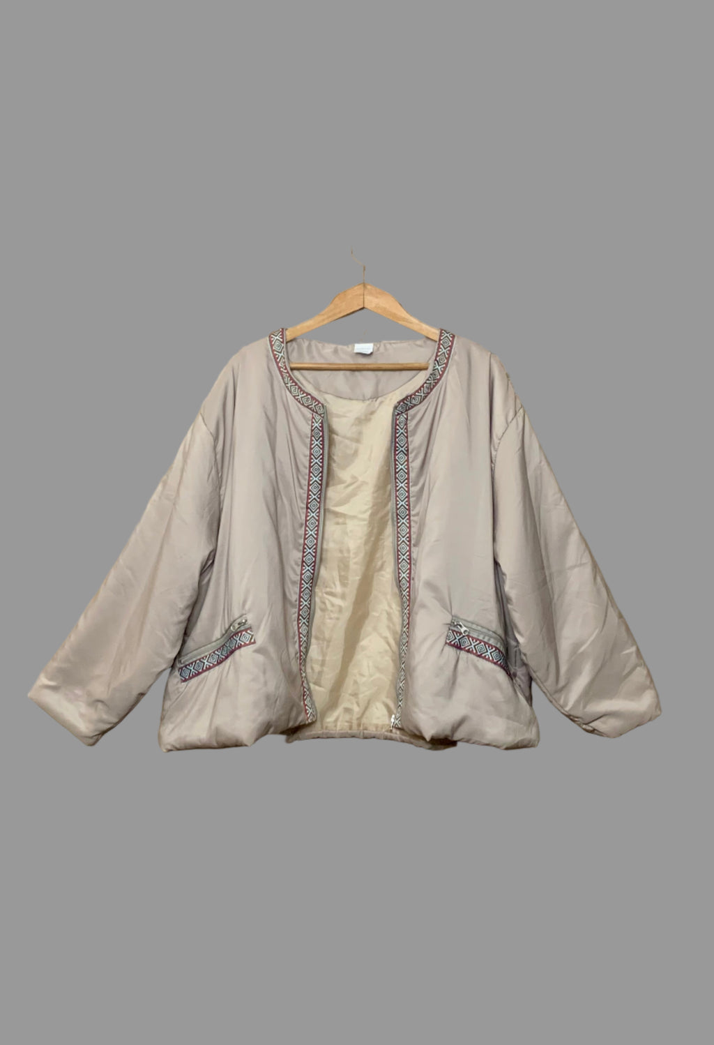 Veste courte oversize beige – Gabriella Vicenza