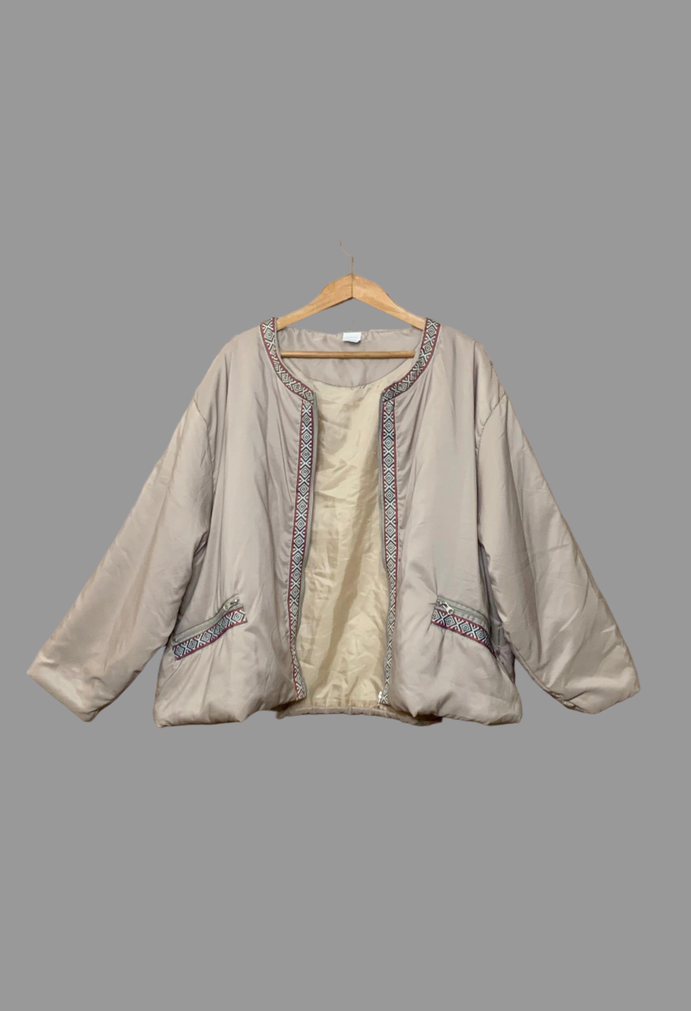 Veste courte oversize beige – Gabriella Vicenza
