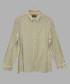 Chemise rayée verte et blanche