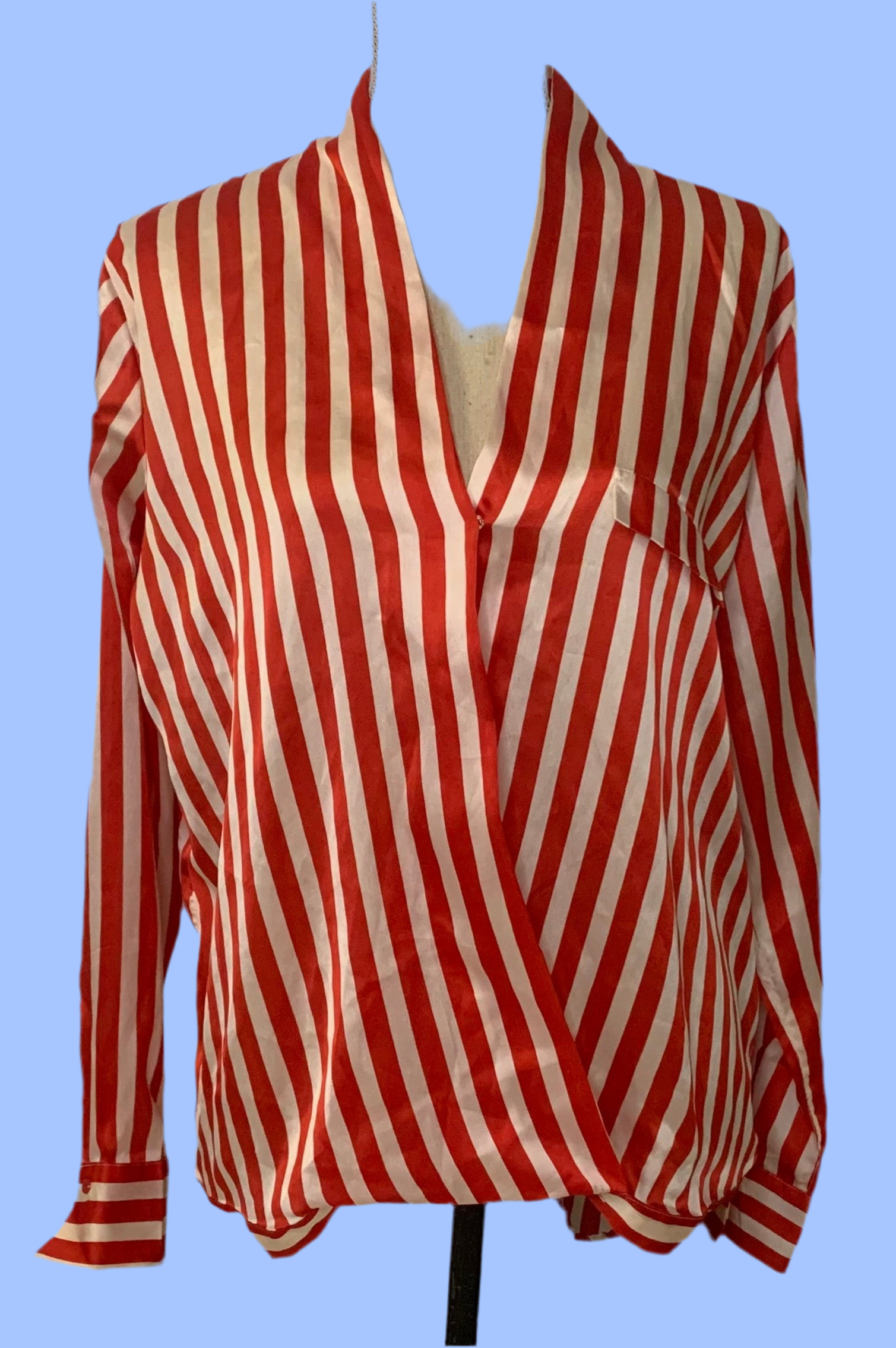 Blouse cache-coeur satinée