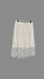 Jupe mi-longue en dentelle écrue – H&M