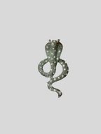 Broche cobra - argentée strassée