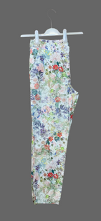 Pantalon fleuri blanc - Monoprix