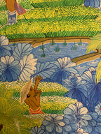 Toile balinaise signée – Minggir, Ubud, Bali (années 1970)