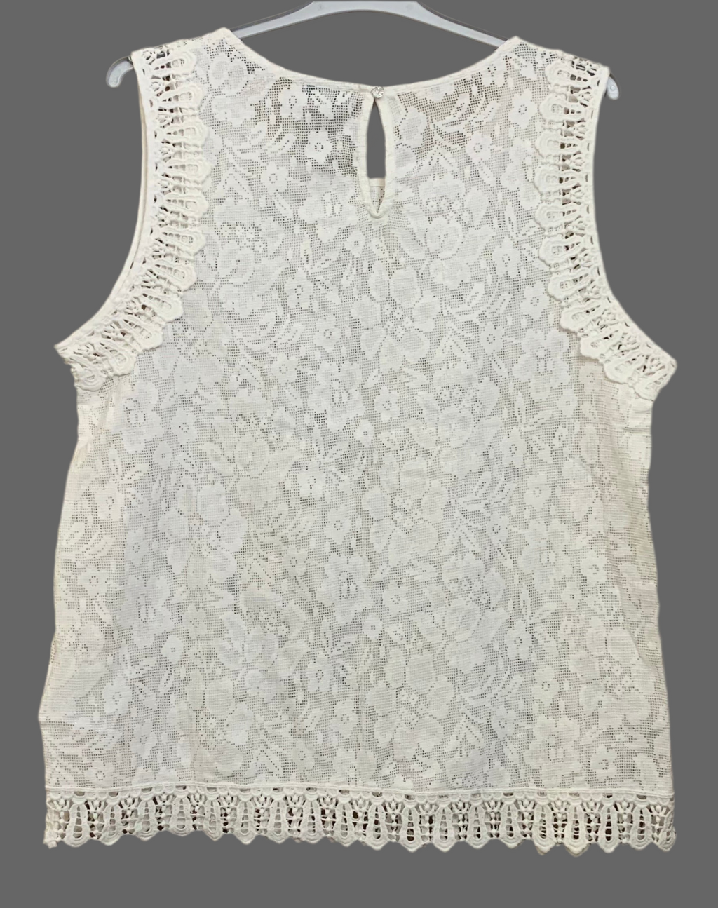 Blouse sans manches en dentelle