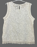 Blouse sans manches en dentelle