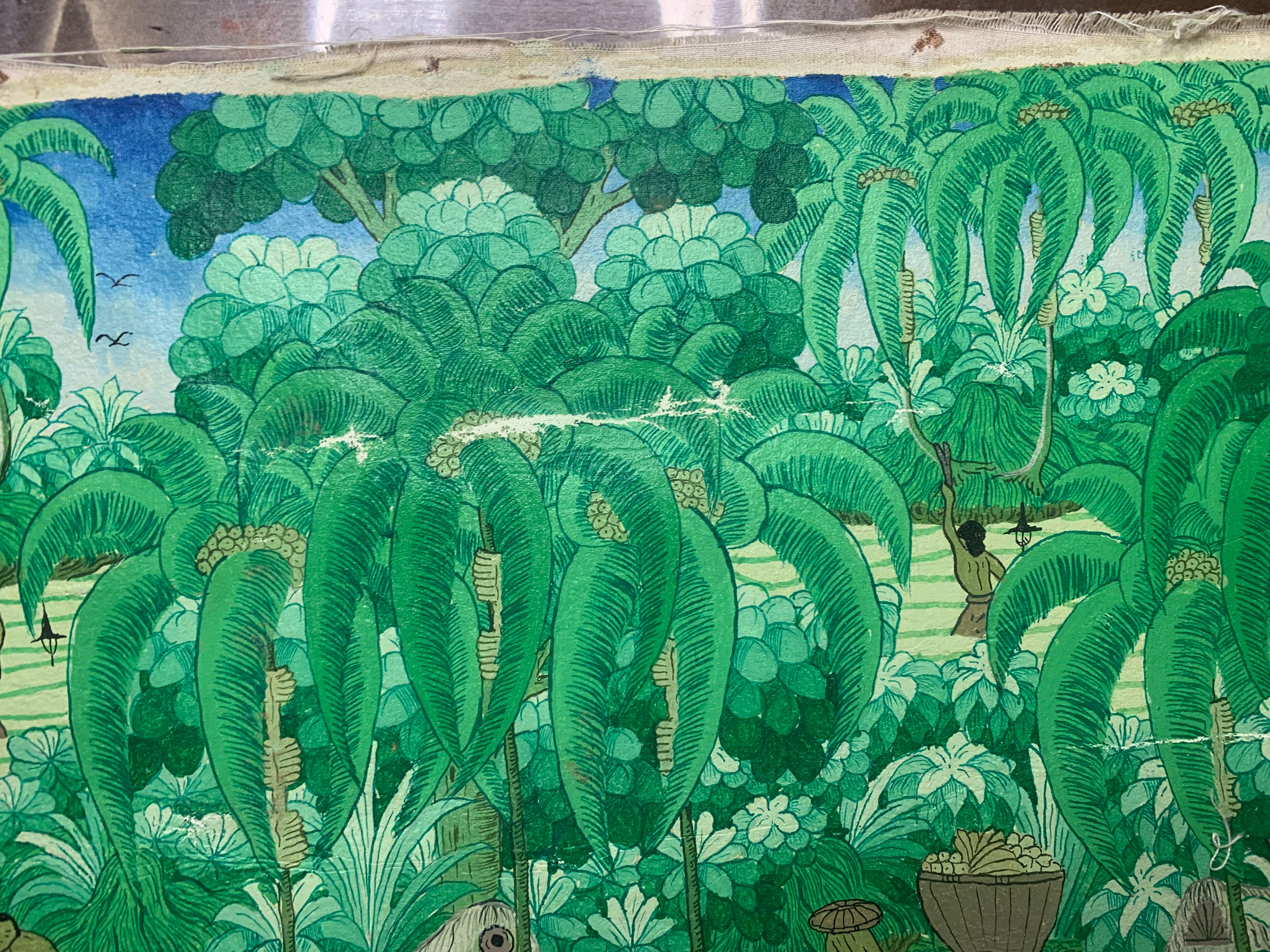 Toile peinte balinaise signée A.A. Gd Naga – Ubud, Bali (1978) 🌿