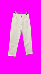 Jean blanc taille haute en coton bio – Zara