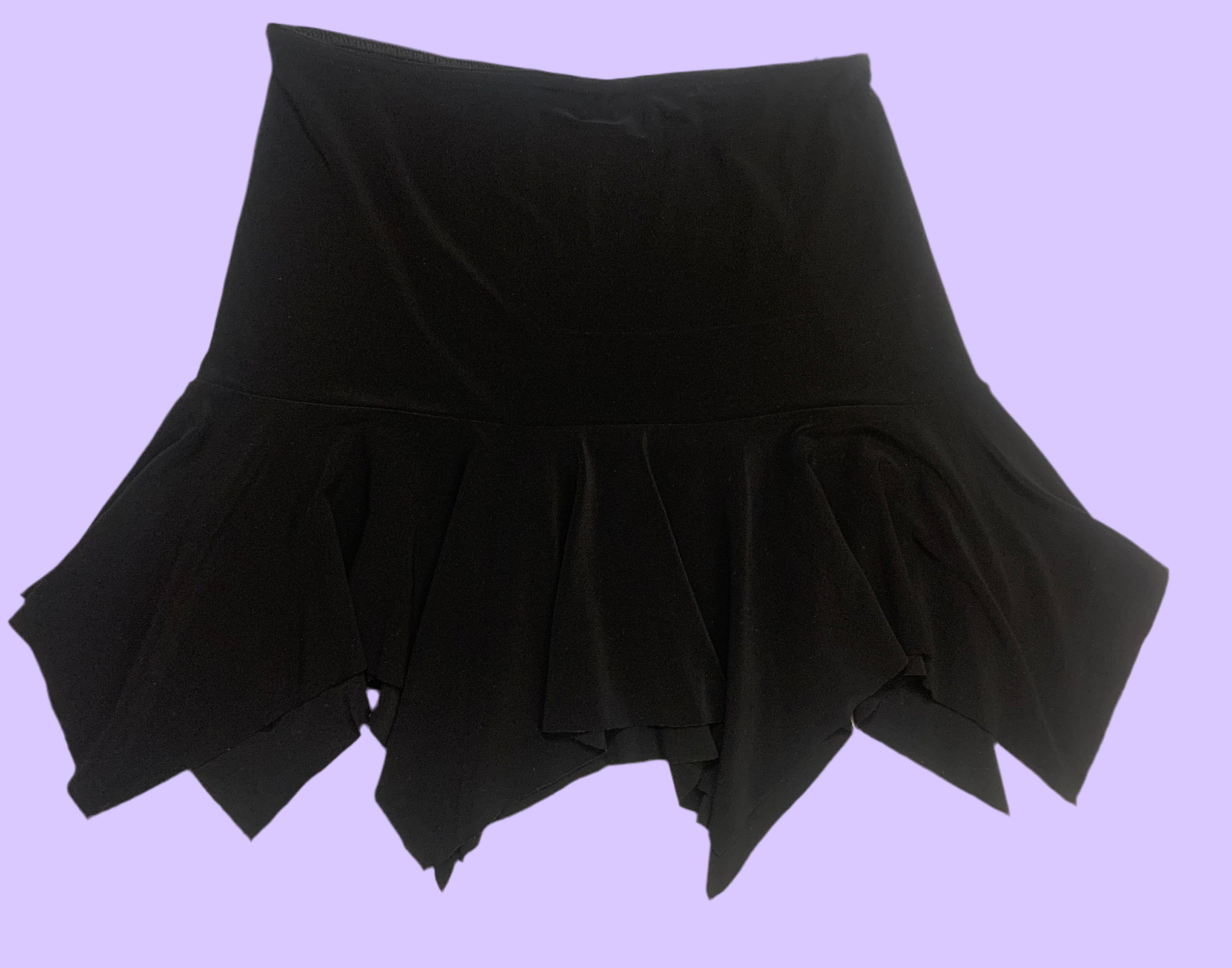 Mini-jupe noire asymétrique