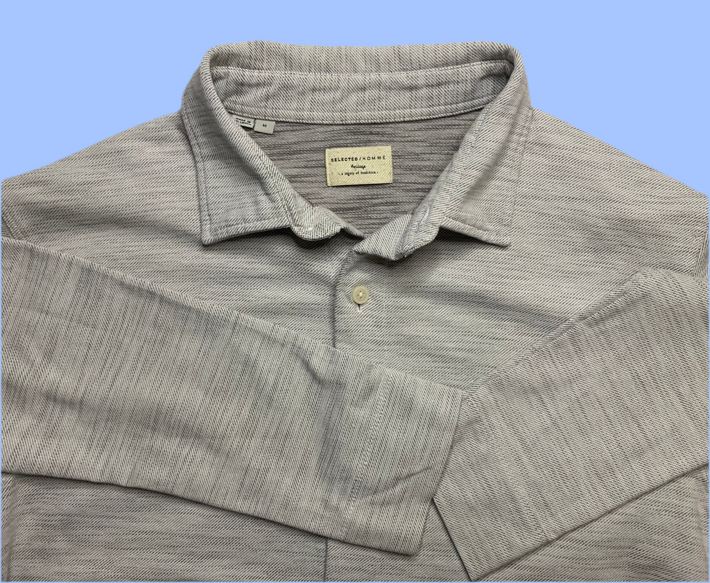 Chemise texturée gris clair -  Héritage
