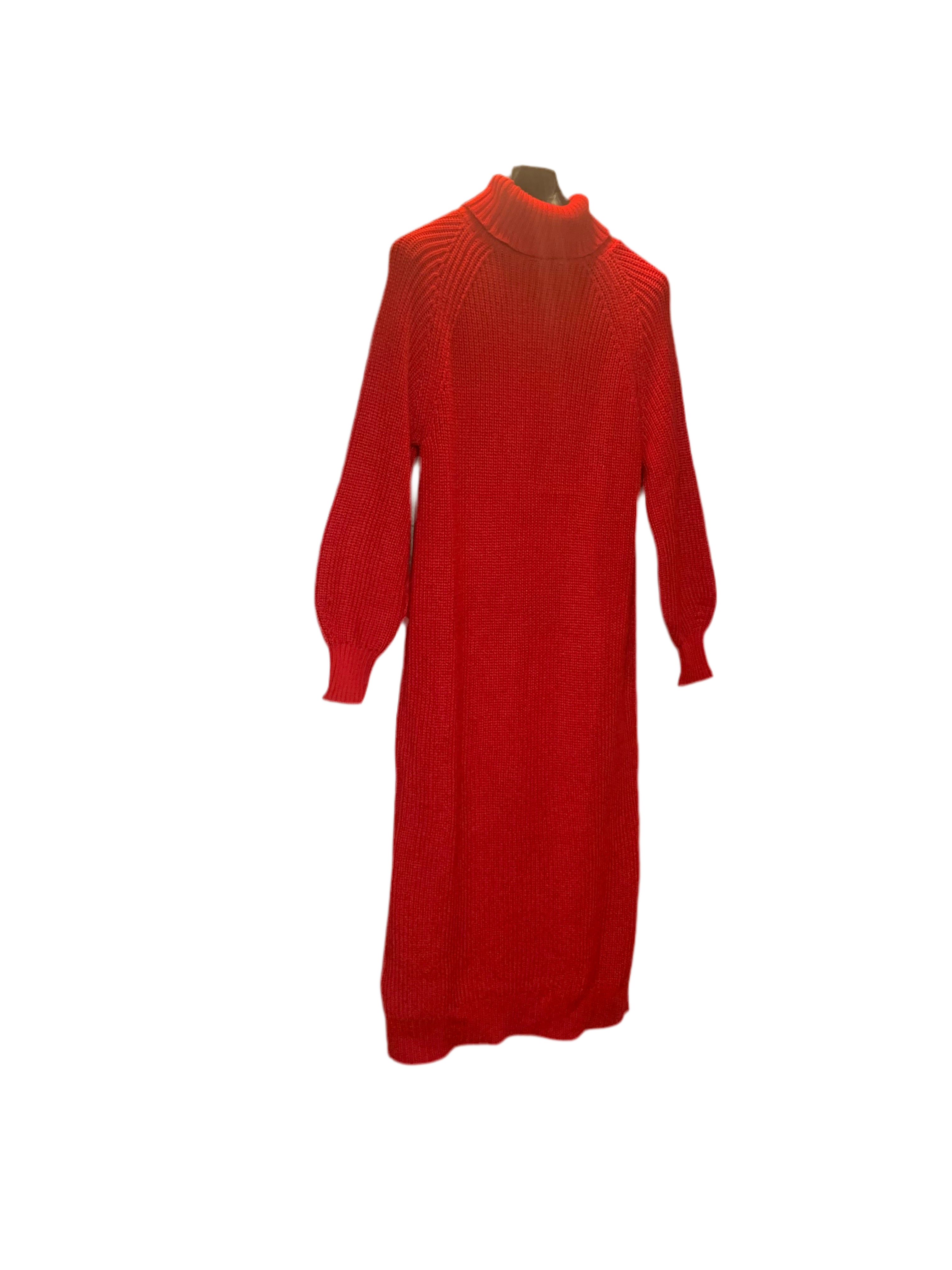 Robe longue en maille rouge - C & A