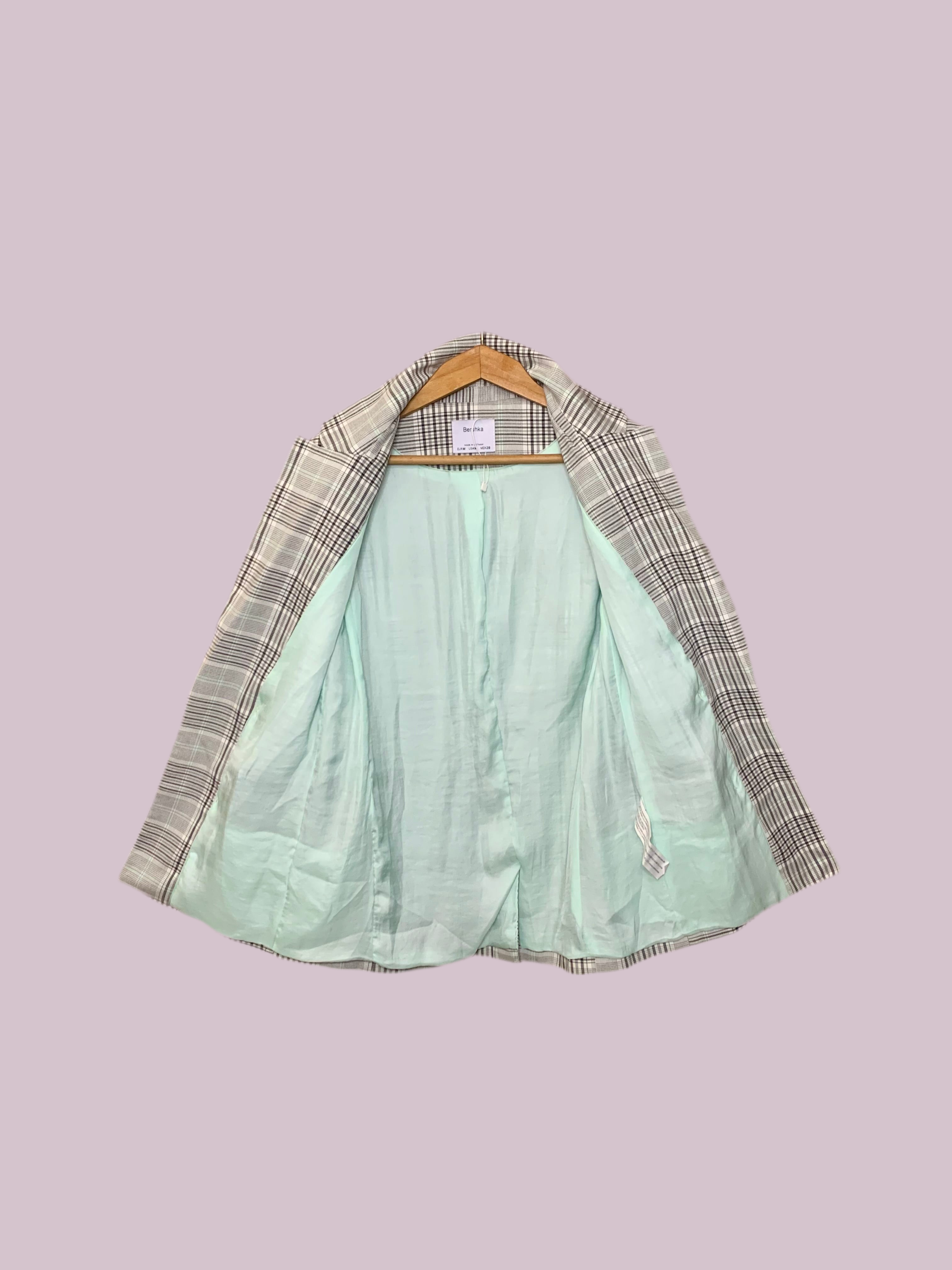 Veste blazer à carreaux – Bershka