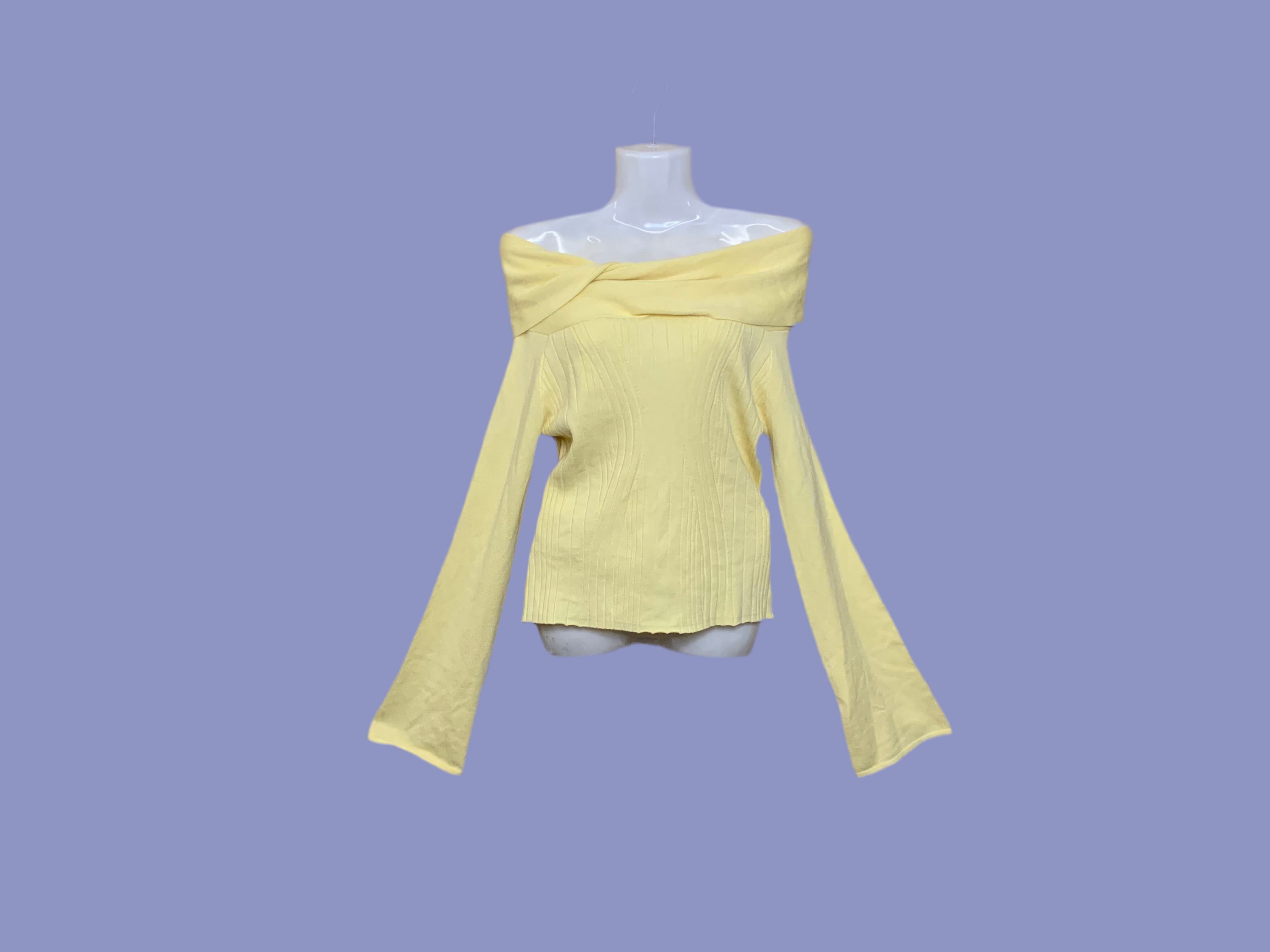 Top en maille jaune