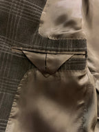 Veste en velours côtelé marron à carreaux – Armand Thiery Studio