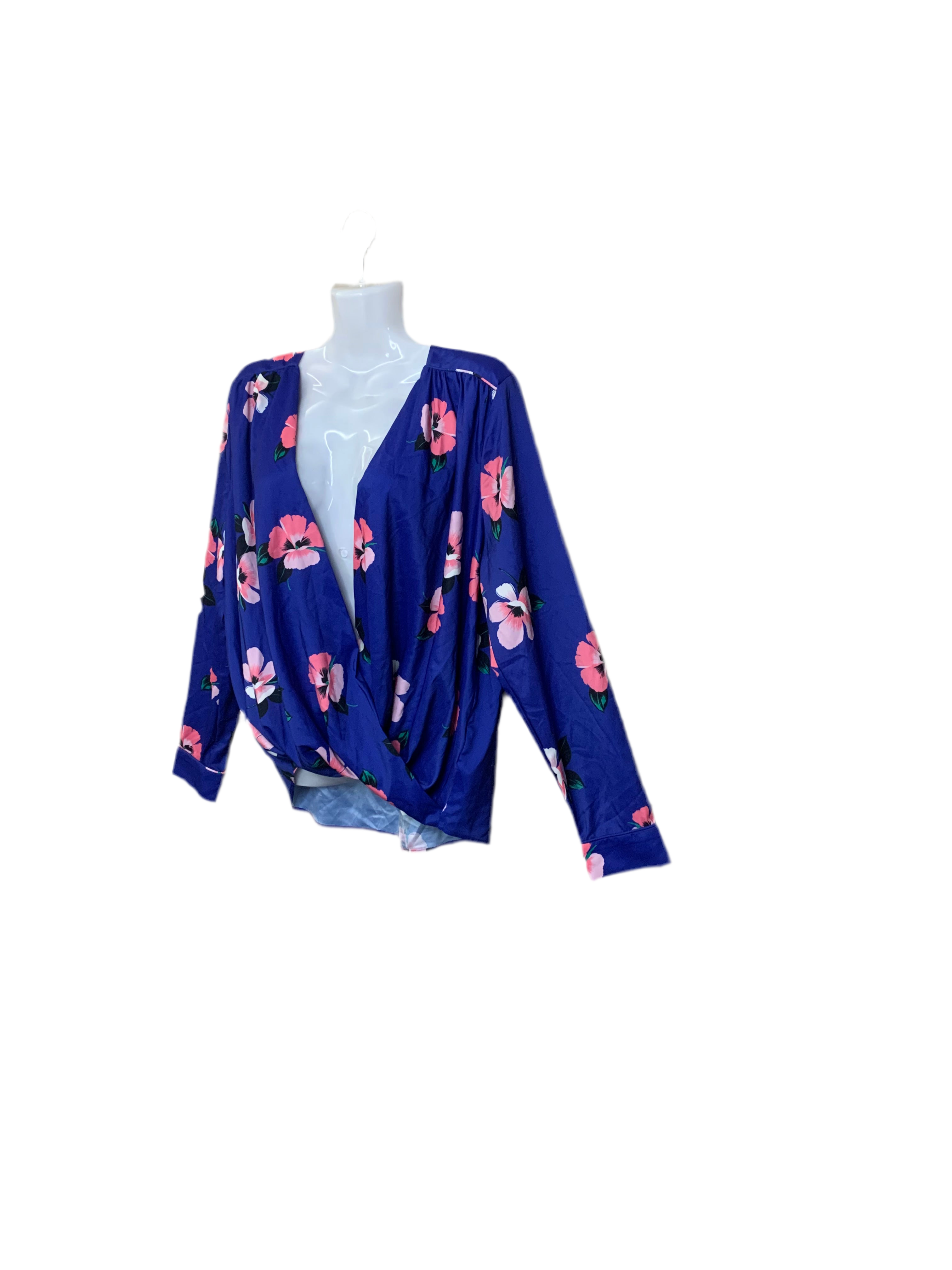 Chemise cache-cœur Bleu roi - Steps