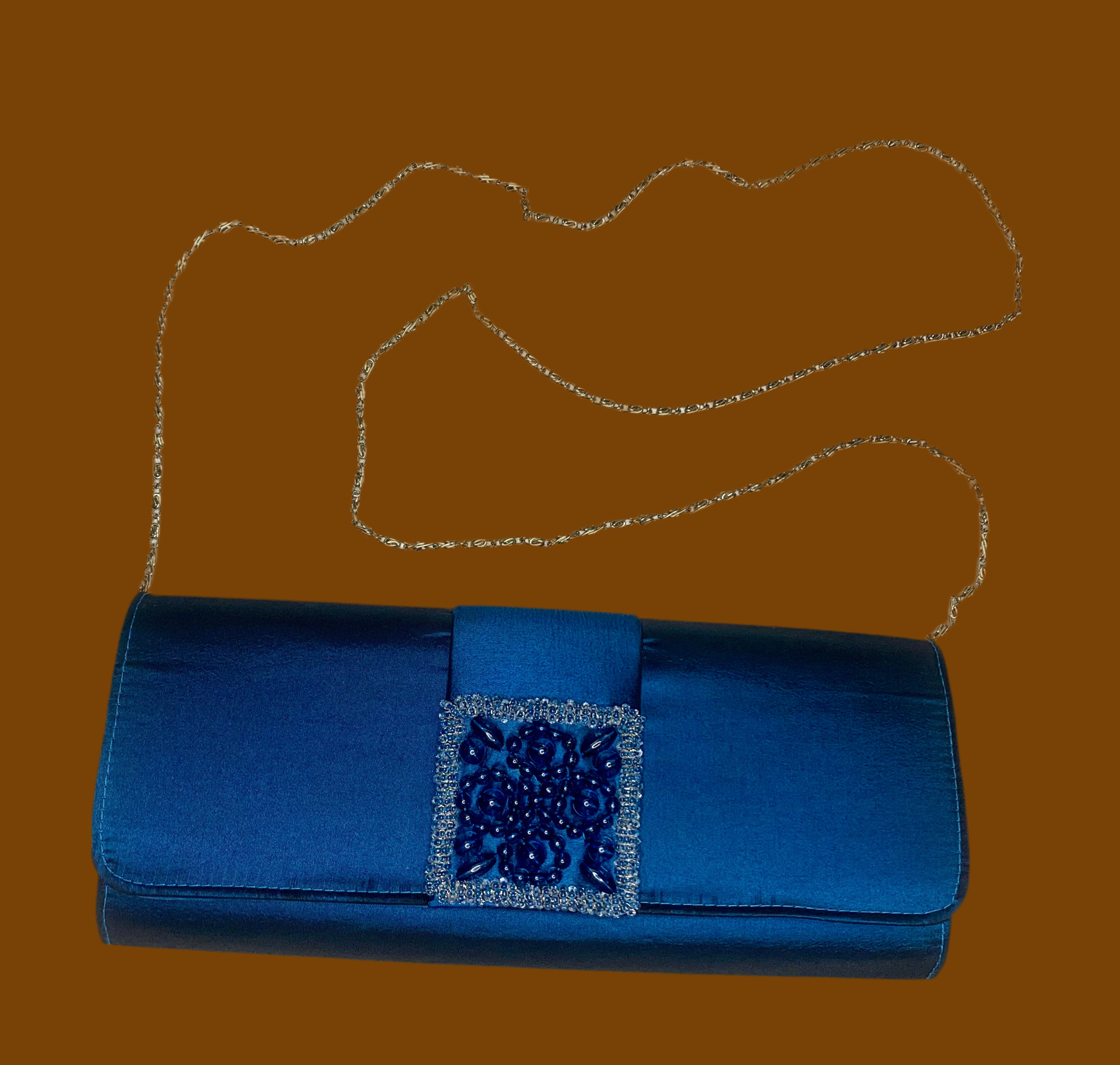 Sac pochette bleu