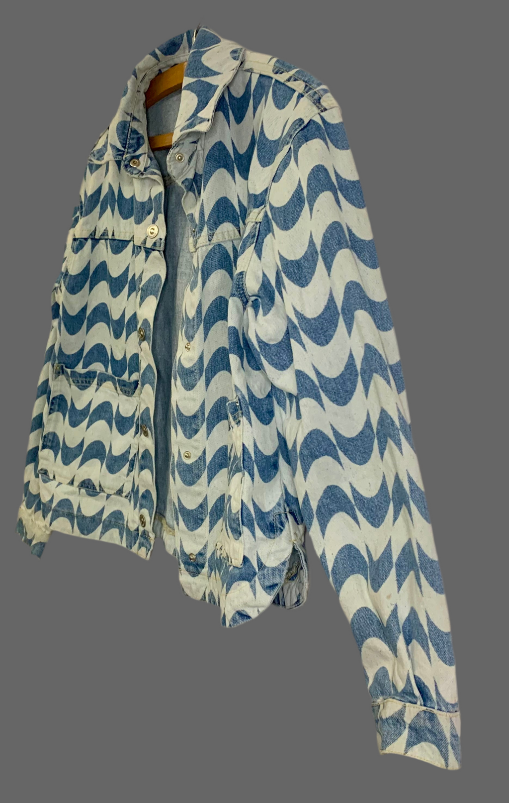Veste en jean imprimée