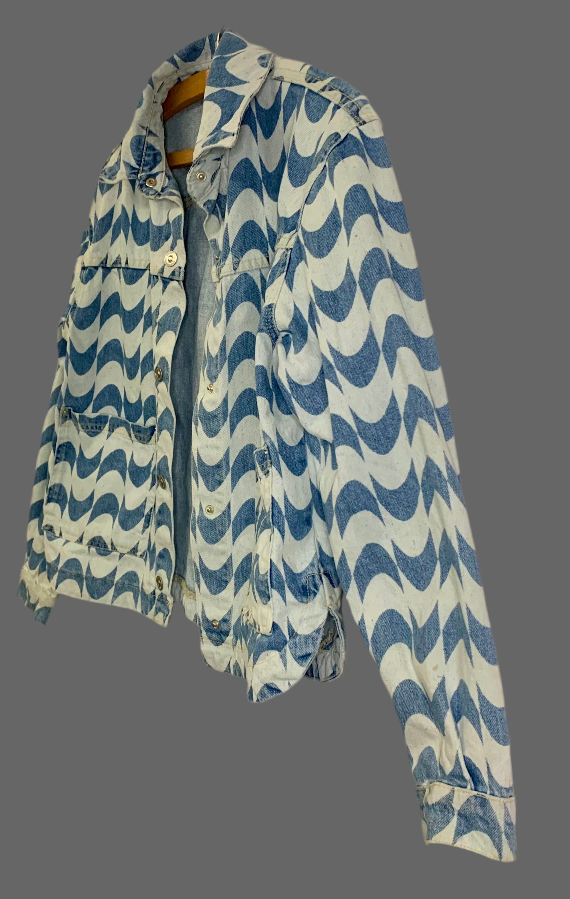 Veste en jean imprimée