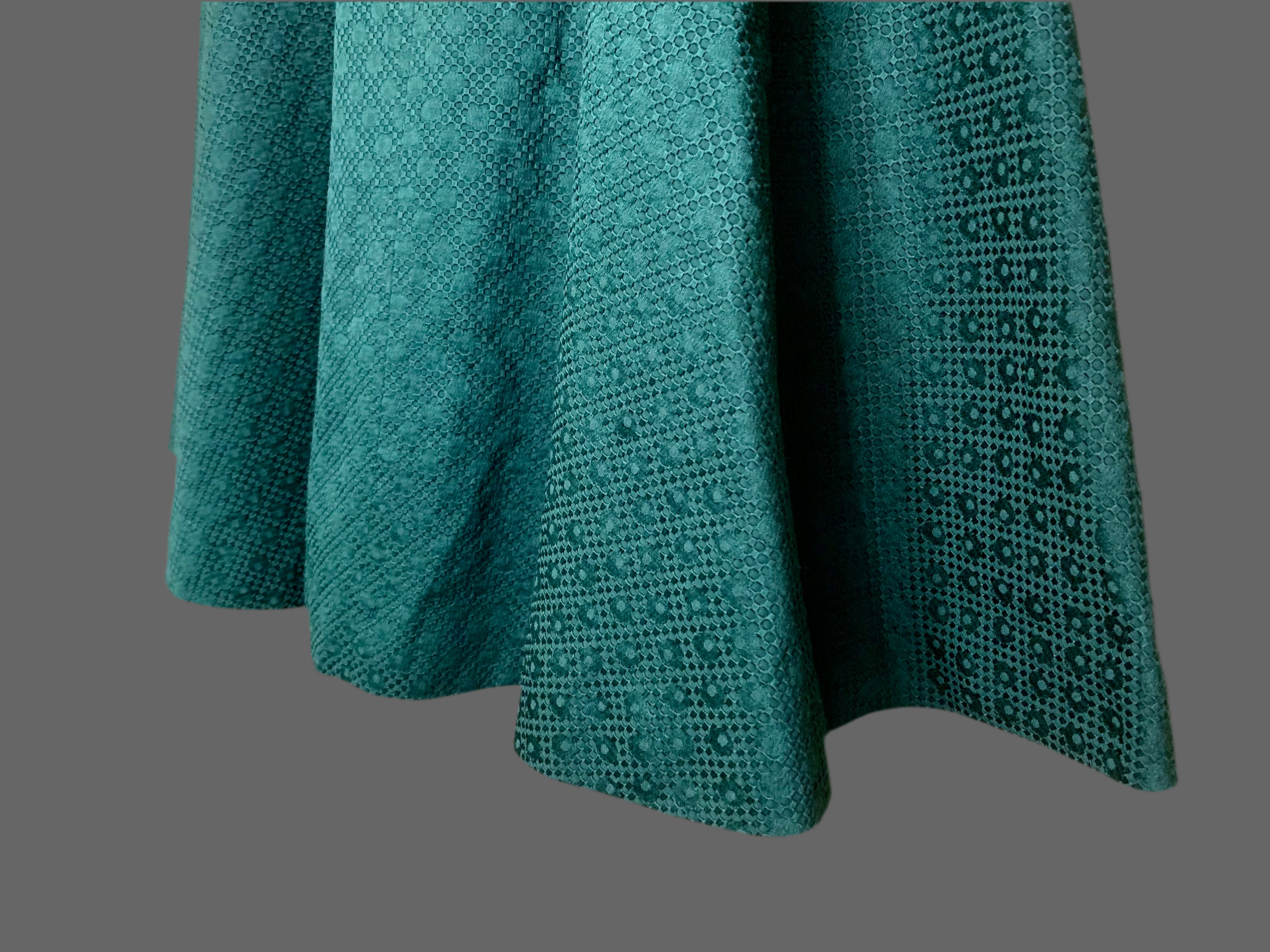 Jupe évasée verte émeraude - Monoprix