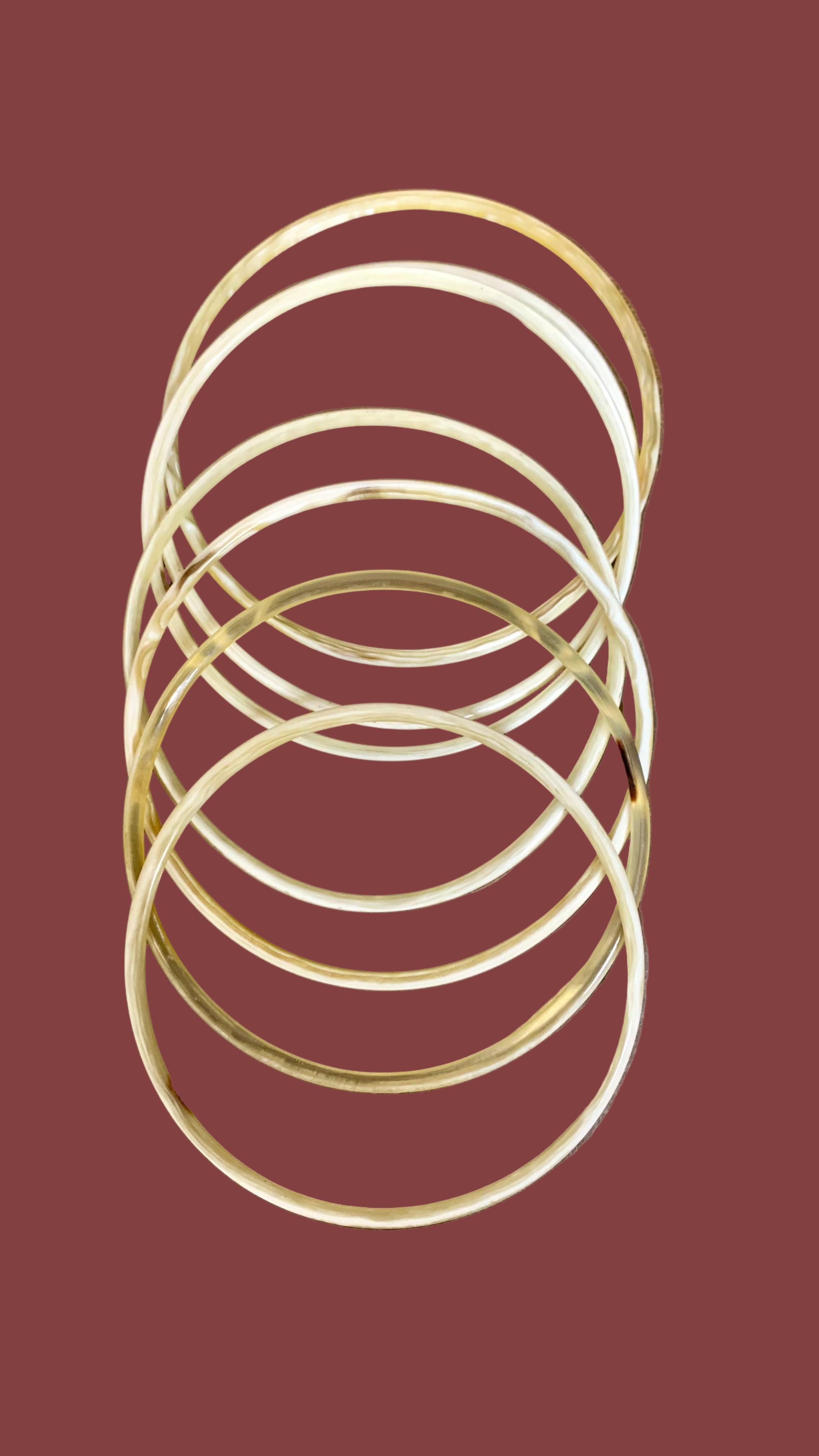 lot de 7 bracelets en corne de buffle