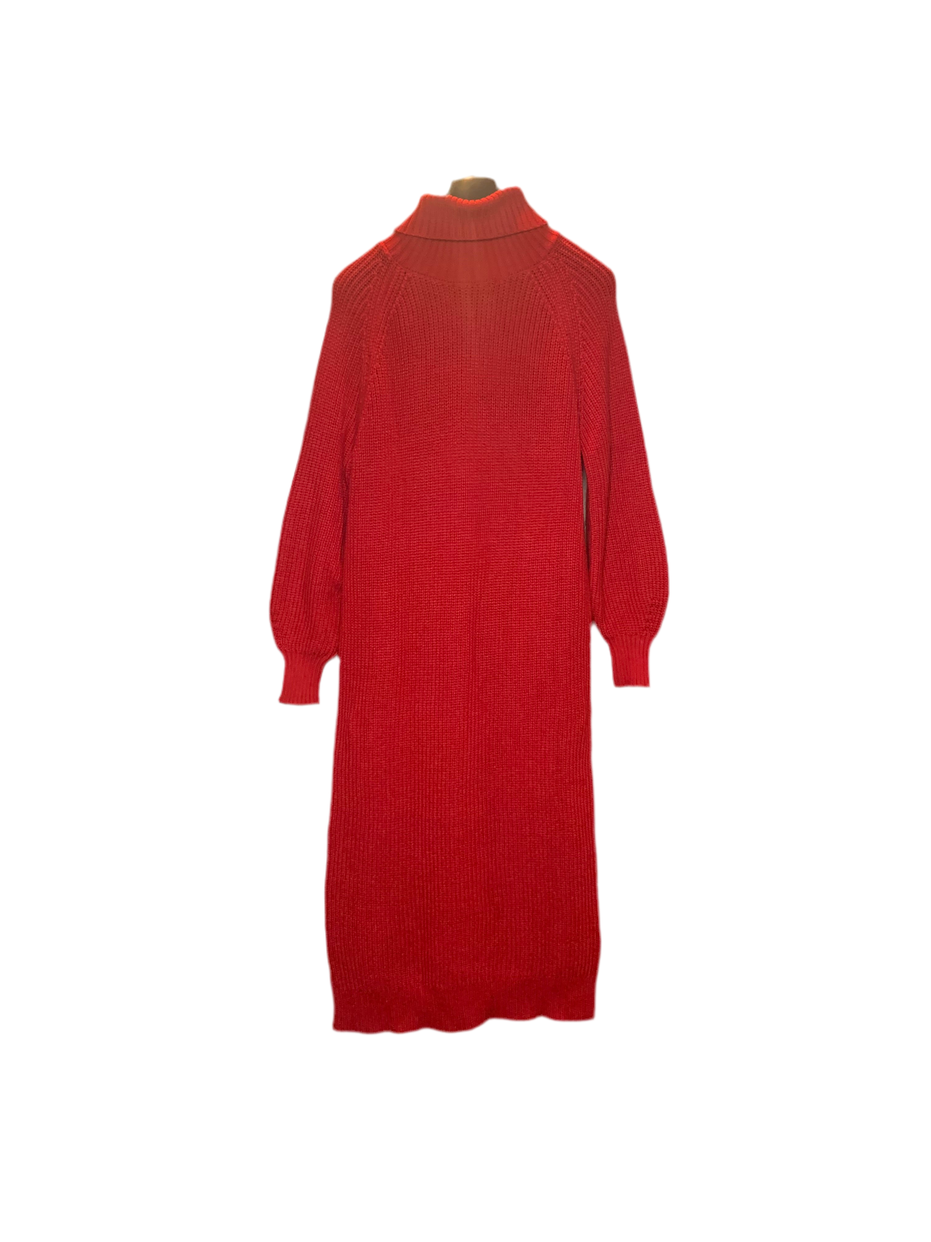 Robe longue en maille rouge - C & A