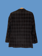 Veste en velours côtelé marron à carreaux – Armand Thiery Studio
