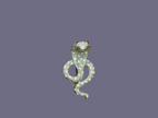 Broche cobra - argentée strassée