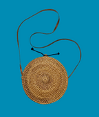 Sac à main rond en rotin