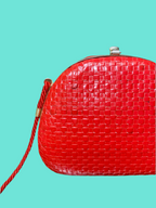 Sac vintage rigide rouge – Années 60/70