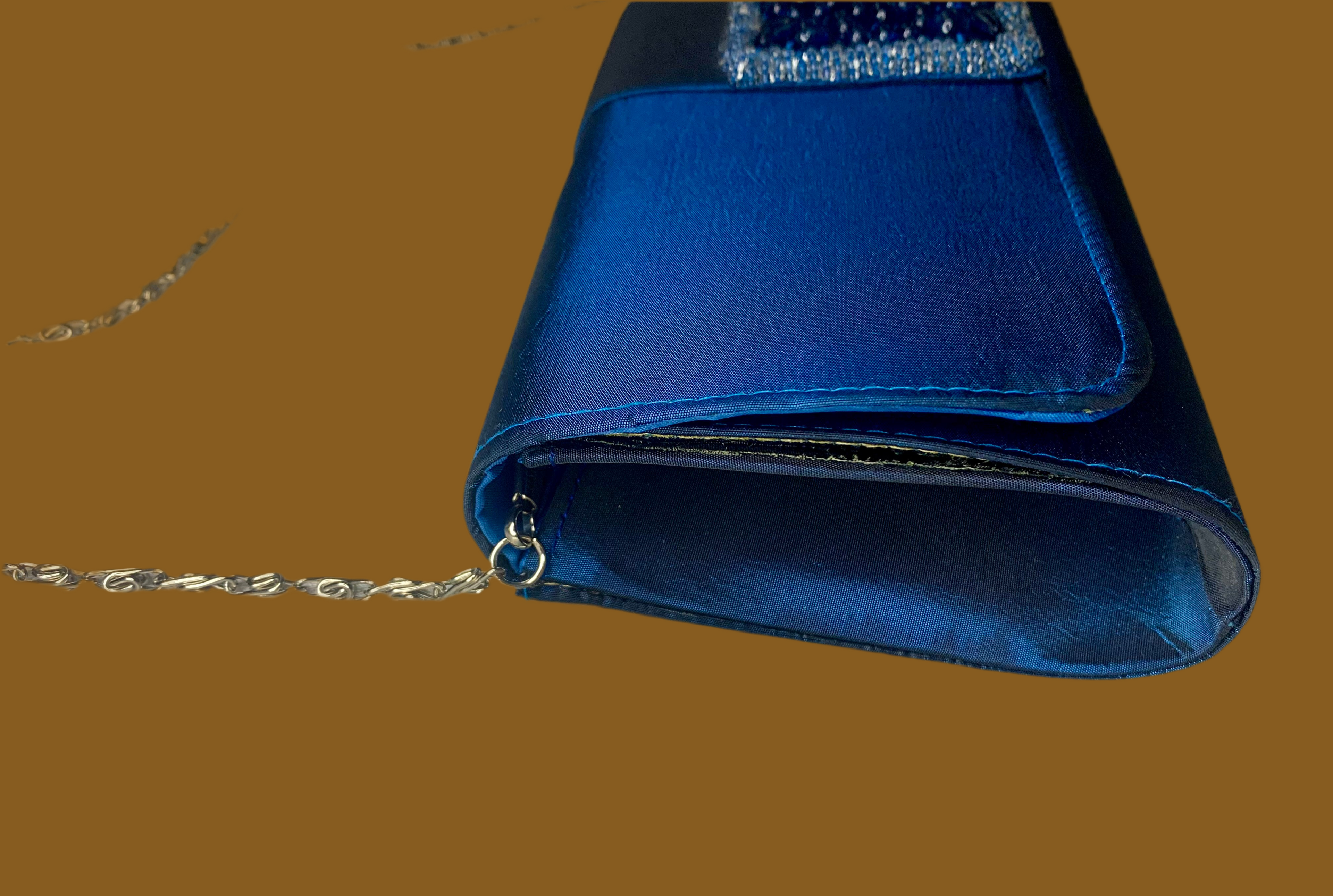 Sac pochette bleu