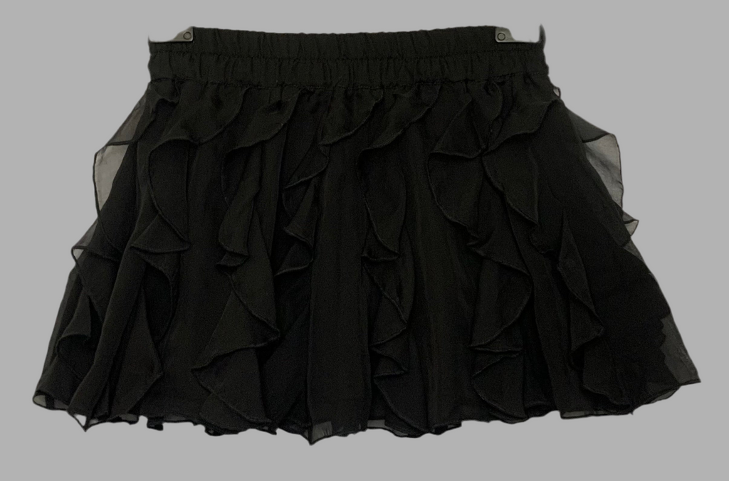 Mini-Jupe Noire à Volants