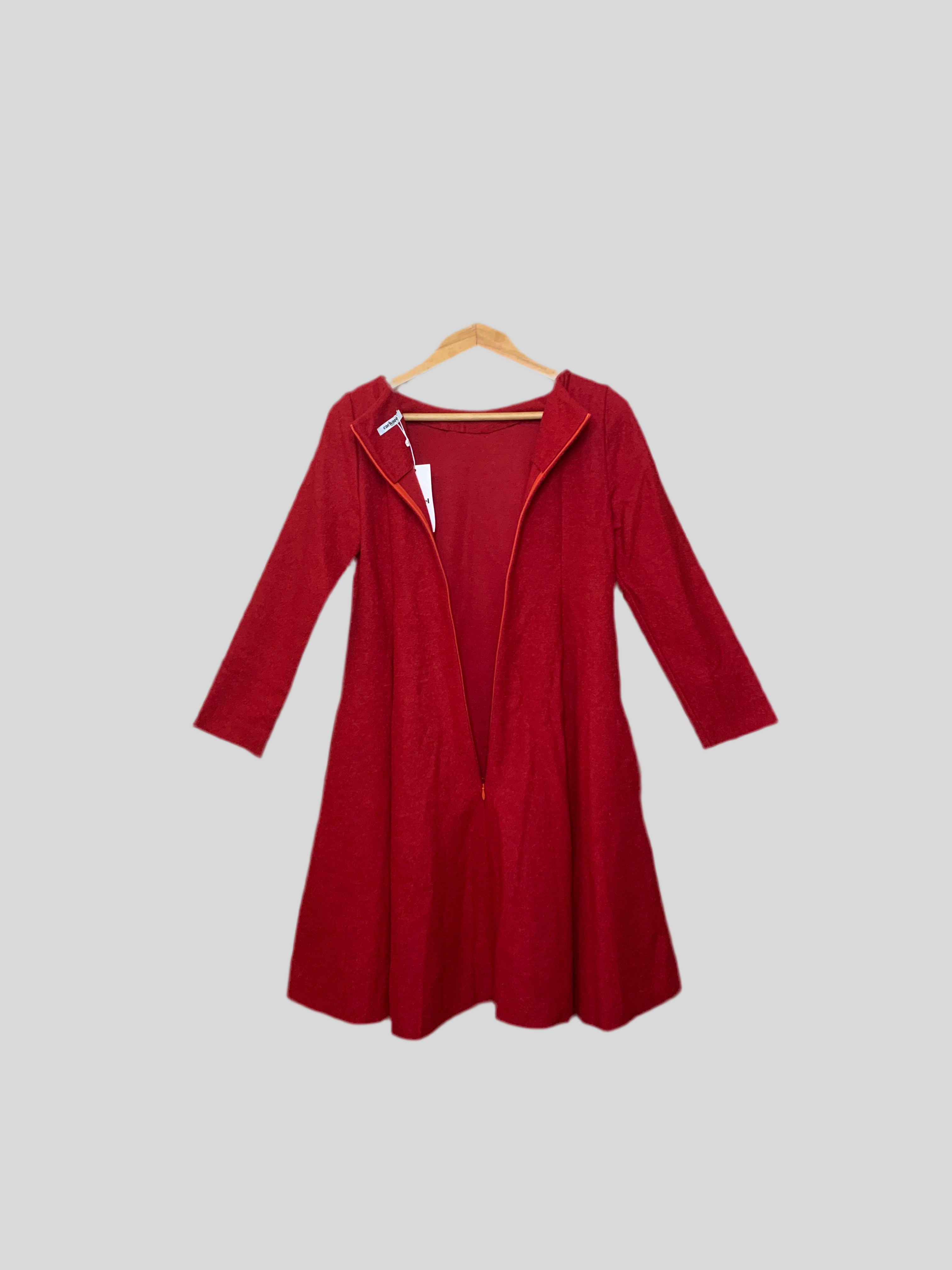 Robe en laine grenat -  Cacharel