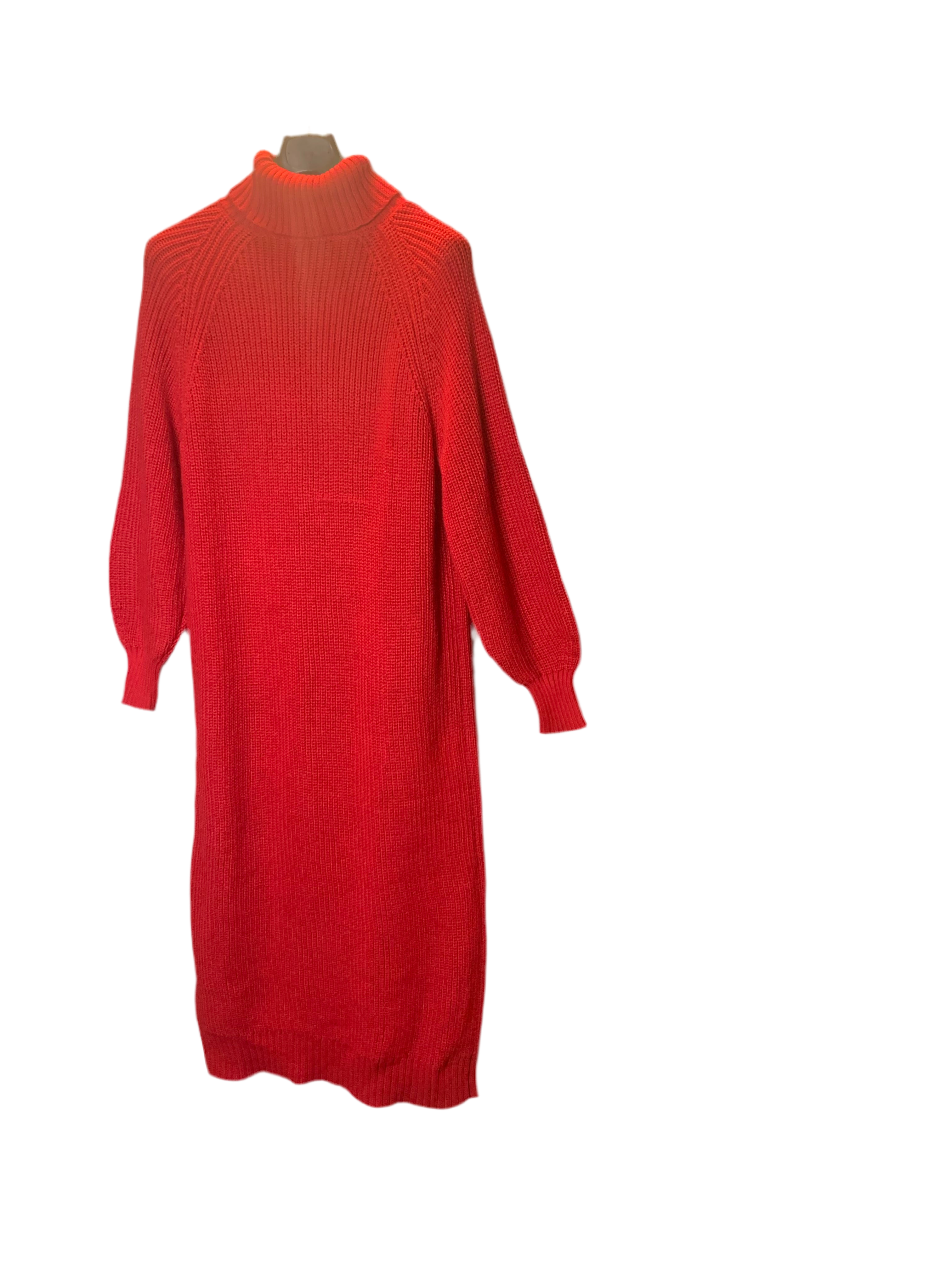 Robe longue en maille rouge - C & A