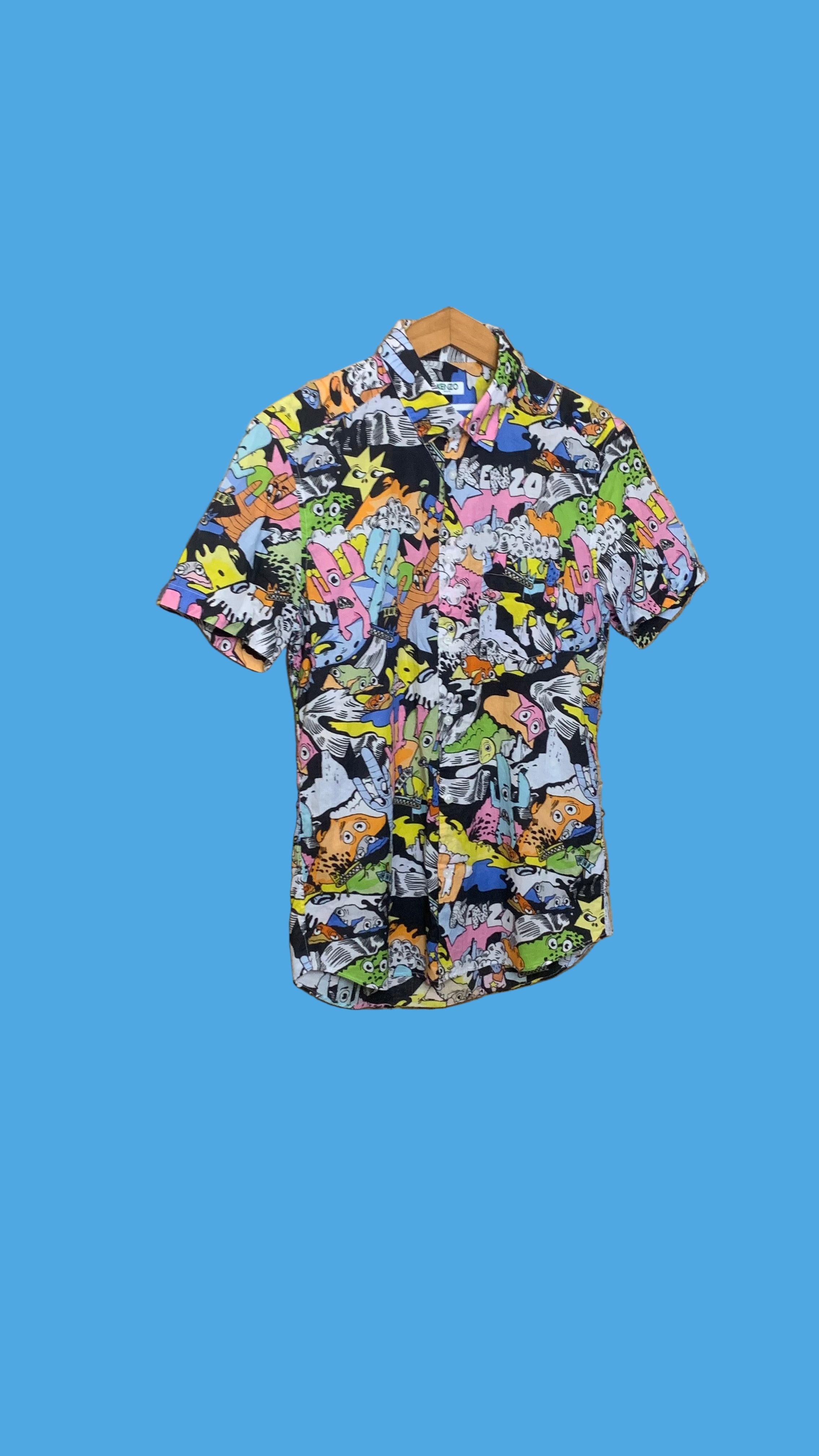 Chemise Kenzo – Slim Fit, imprimé pop multicolore