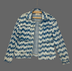 Veste en jean imprimée