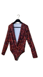Body léopard rouge et noir – ZARA – Taille M