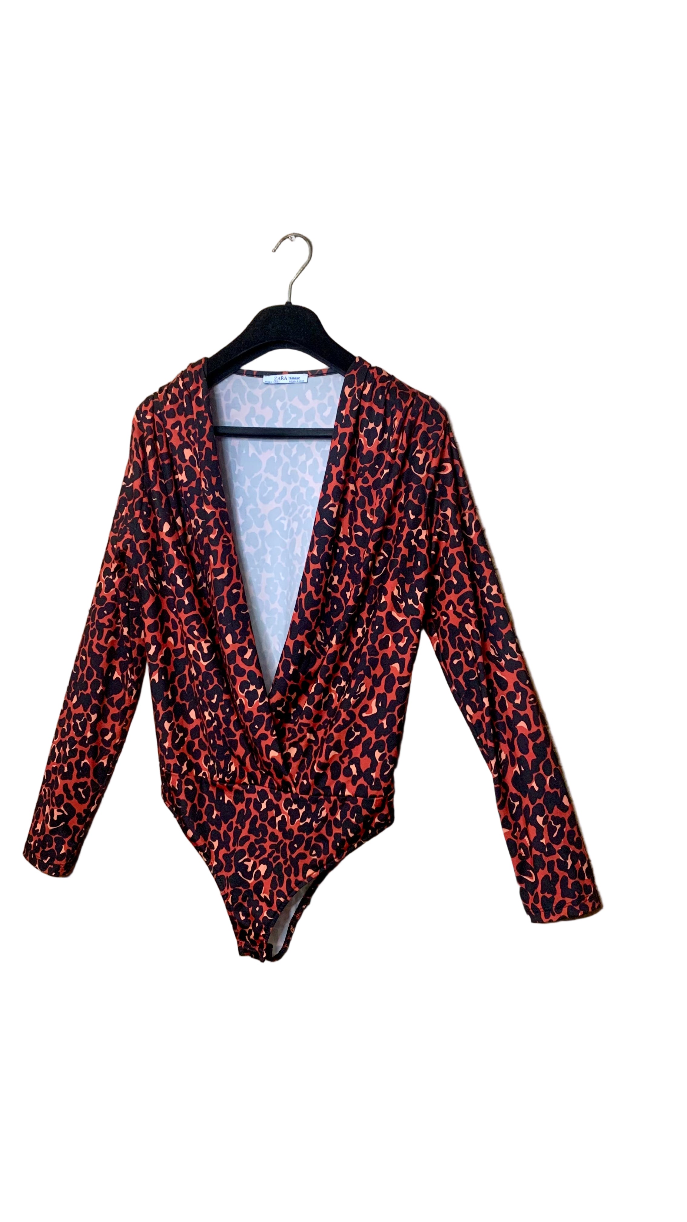 Body léopard rouge et noir – ZARA – Taille M