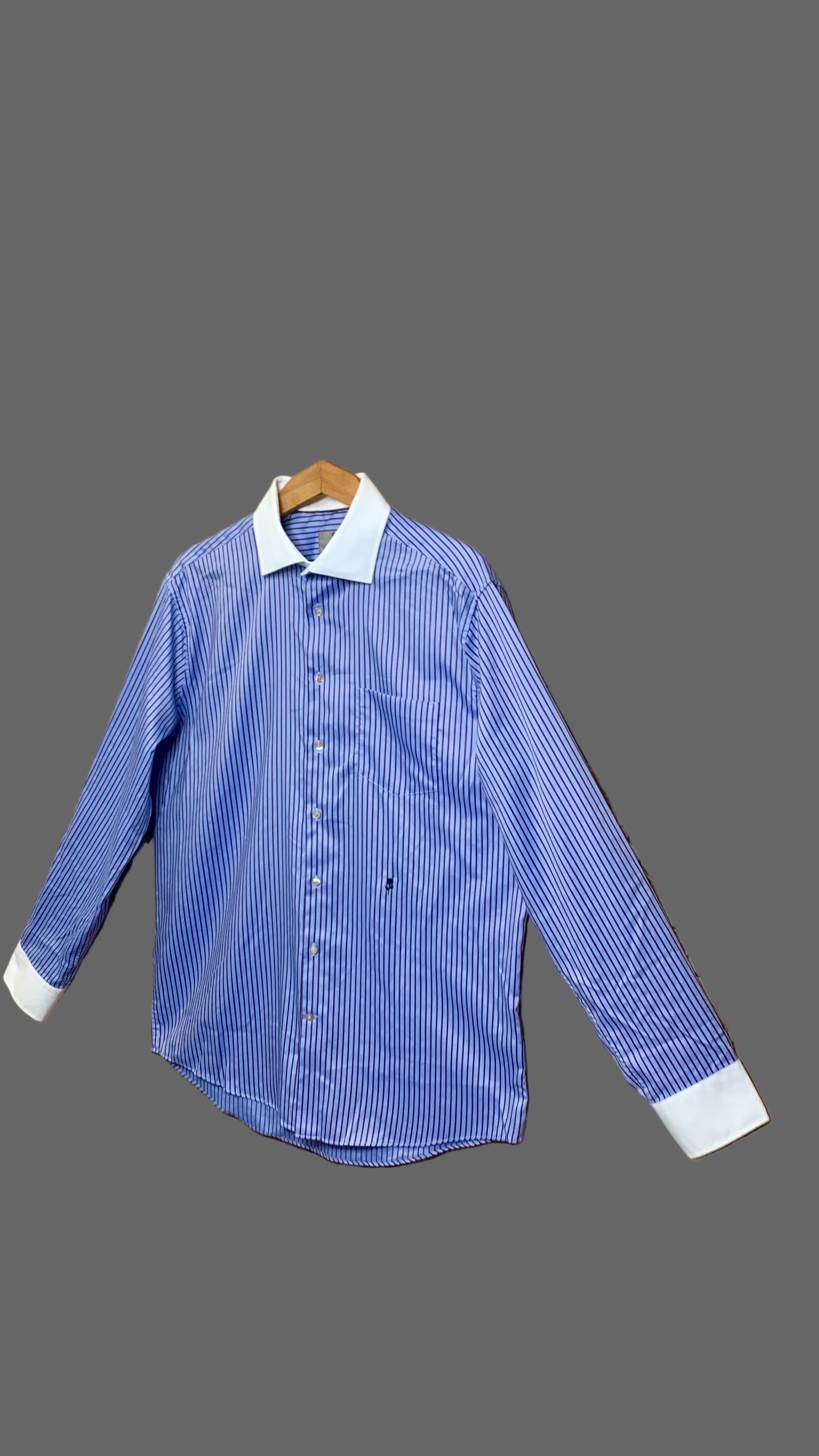 Chemise rayée bleu et marron – Seidensticker