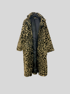 Manteau long à motif animal