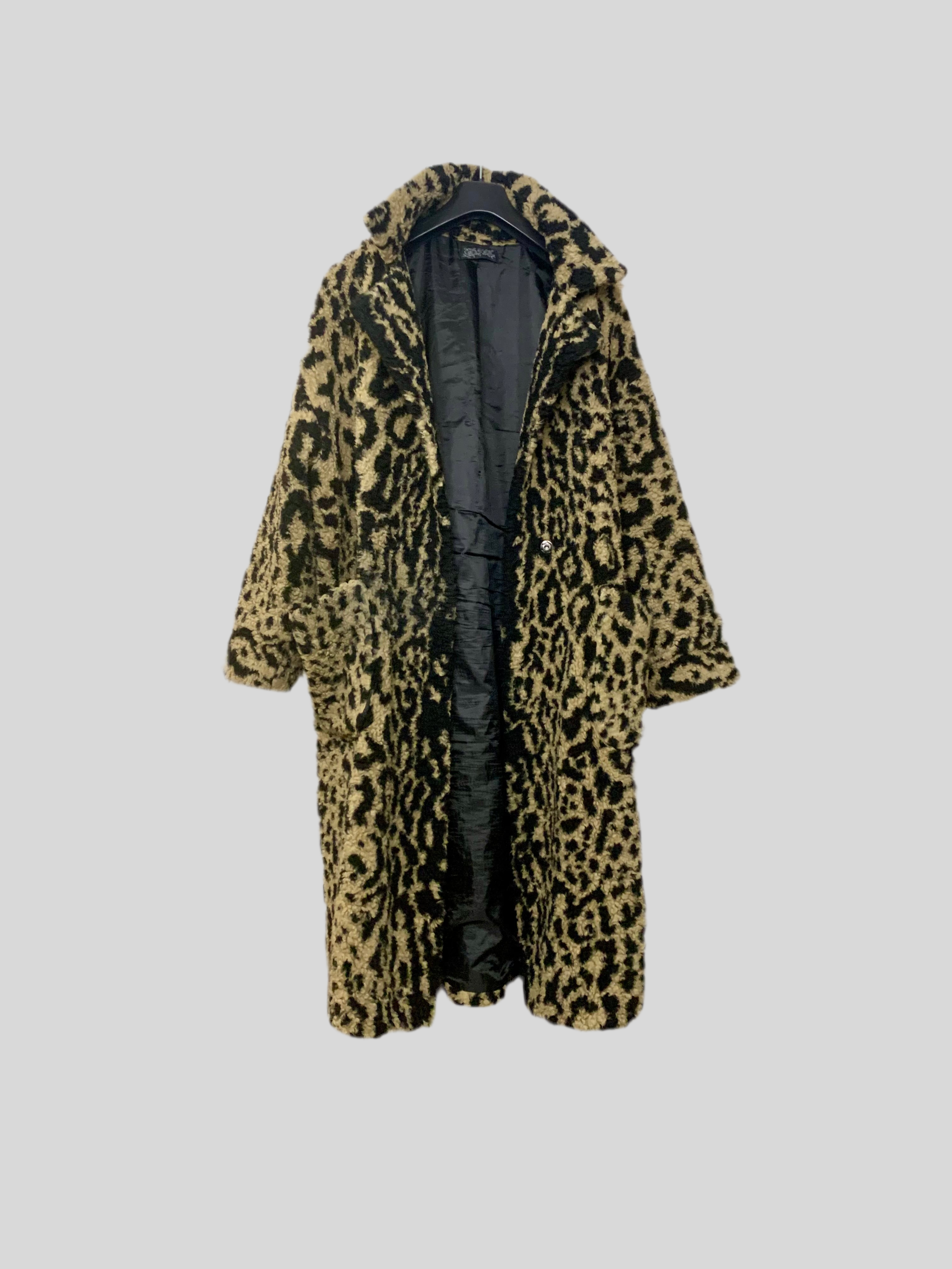 Manteau long à motif animal