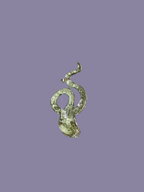 Broche cobra - argentée strassée