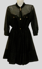 Robe noire ajourée - Maje