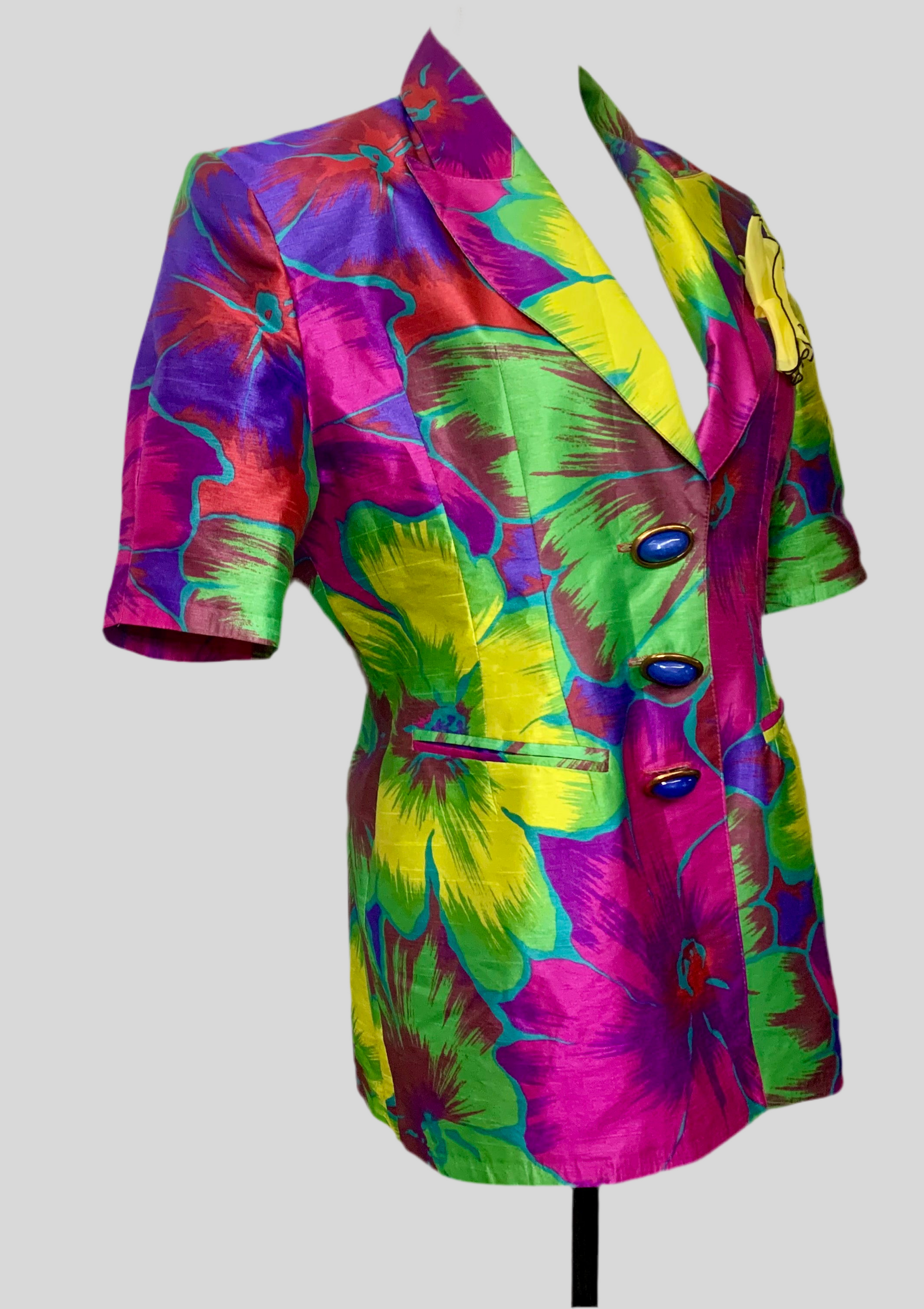 Blazer Florale  Cintrée - Vintage